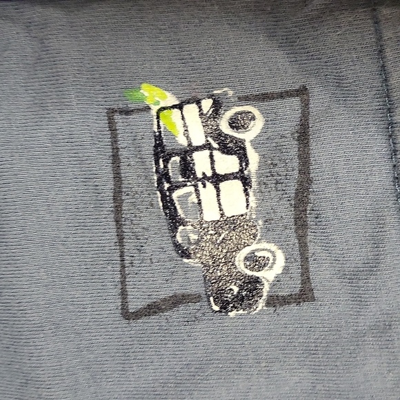 Vintage Peek-A-Babe 2 Piece Navy Blue Beach Theme Shorts Set - Picture 6 of 7